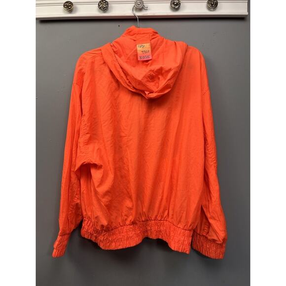 Vintage 90s Off The Edge Extreme Sports Retro Windbreaker Mens Small Orange Pink - Picture 2 of 9